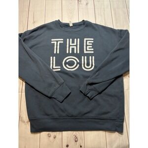 Bella + Canvas St. Louis The Lou Graphic Crewneck Sweatshirt Green Womens Medium